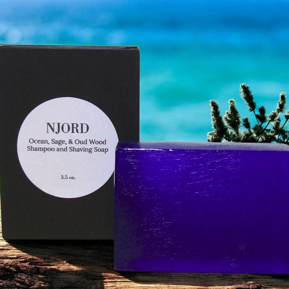 NEW Men's Shampoo & Shaving Bar. Ocean, oakmoss, & wood scent.